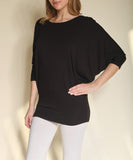 BAMBOO SIDE ROUCH DOLMAN TOP