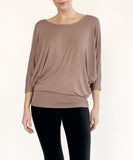BAMBOO SIDE ROUCH DOLMAN TOP