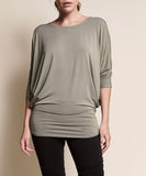 BAMBOO SIDE ROUCH DOLMAN TOP