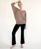 BAMBOO SIDE ROUCH DOLMAN TOP
