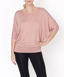 BAMBOO SIDE ROUCH DOLMAN TOP