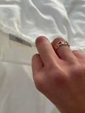 Full of 14K Gold Hearts Diamond Ring