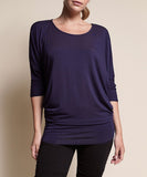 BAMBOO SIDE ROUCH DOLMAN TOP