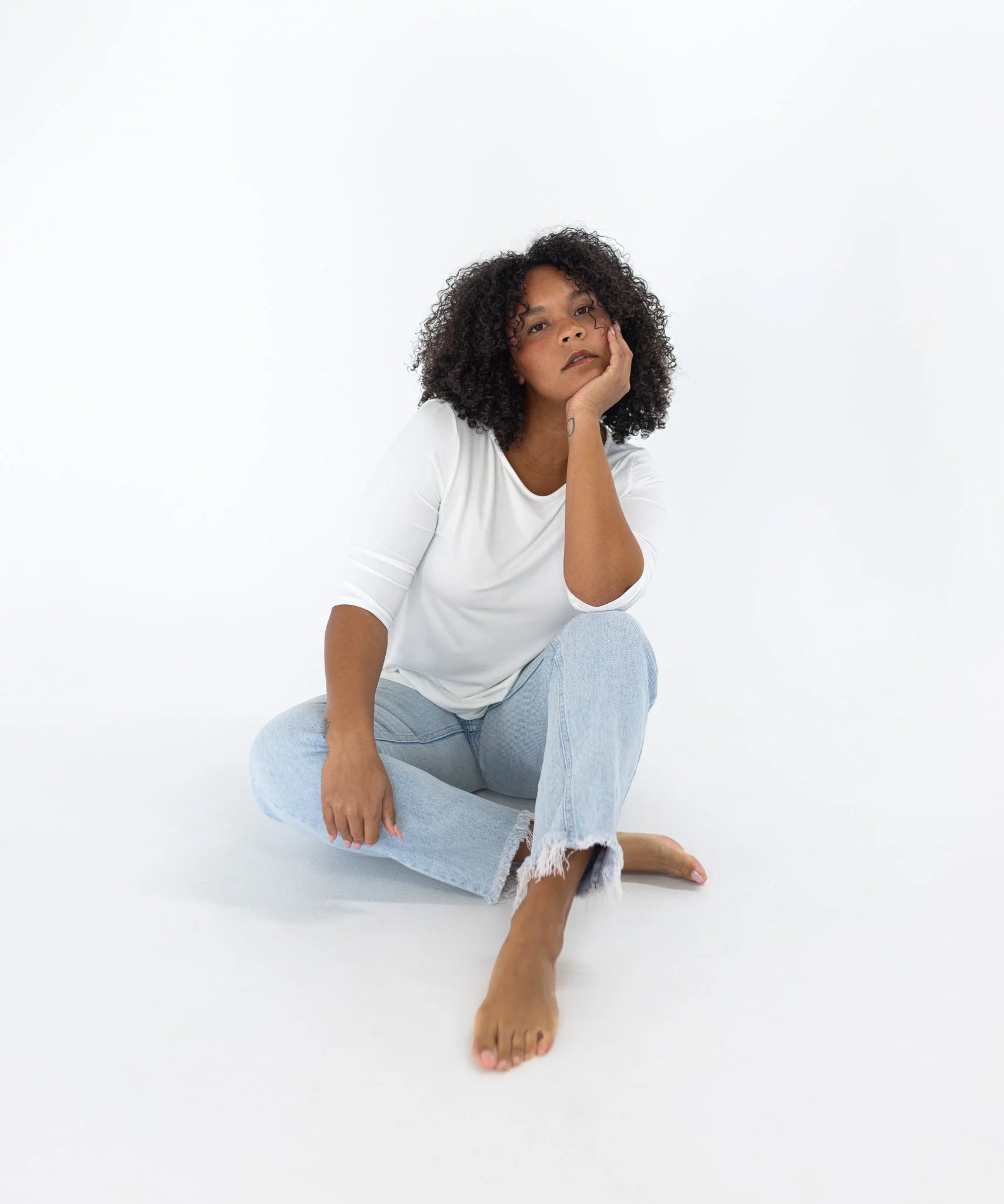 Bamboo Fitted 3/4 Sleeve