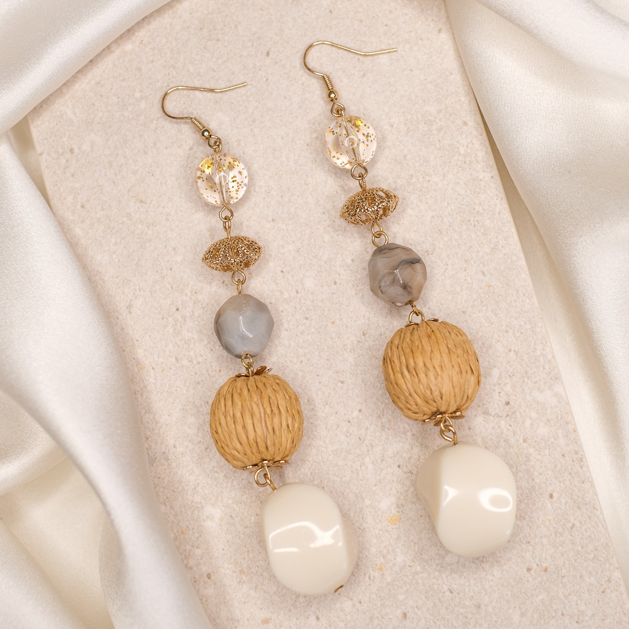 bamboo long stunning summer earrings for women