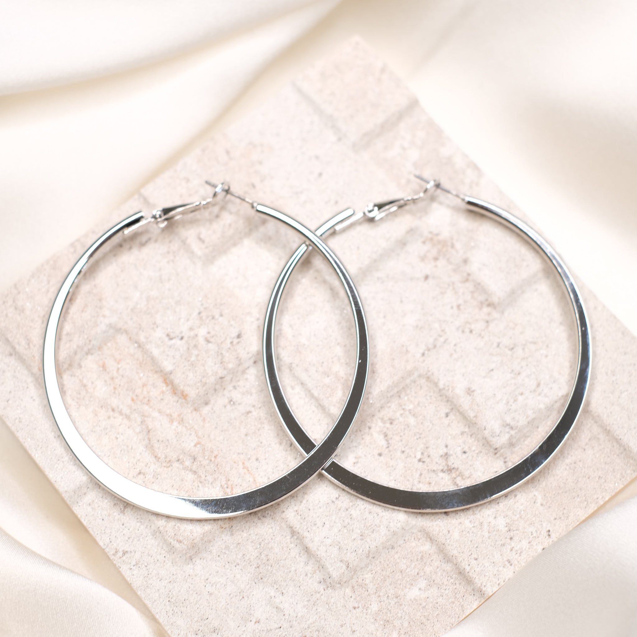 silver hoop earrings