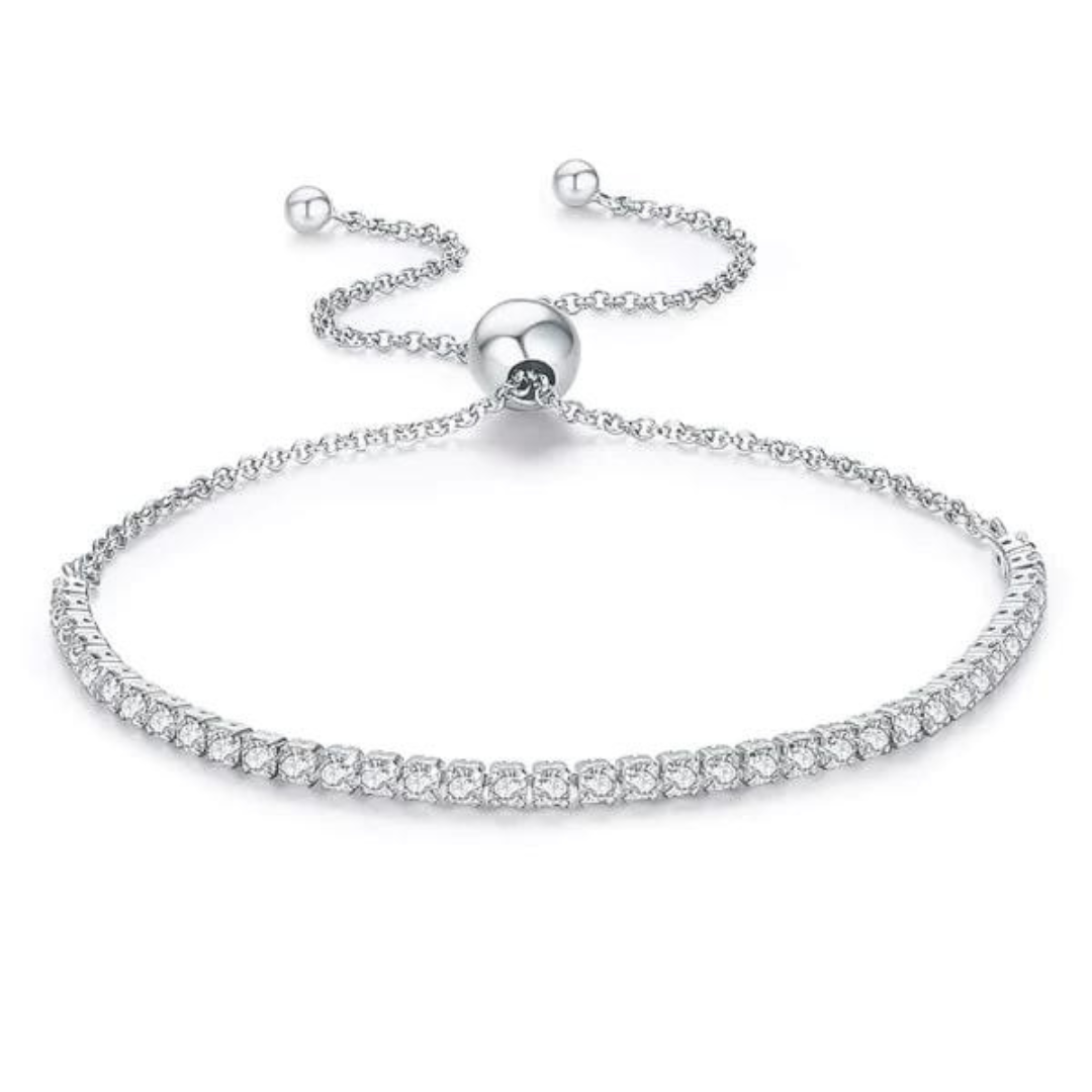 Lab Made CZ Diamond Adjustable Tennis Bracelet
