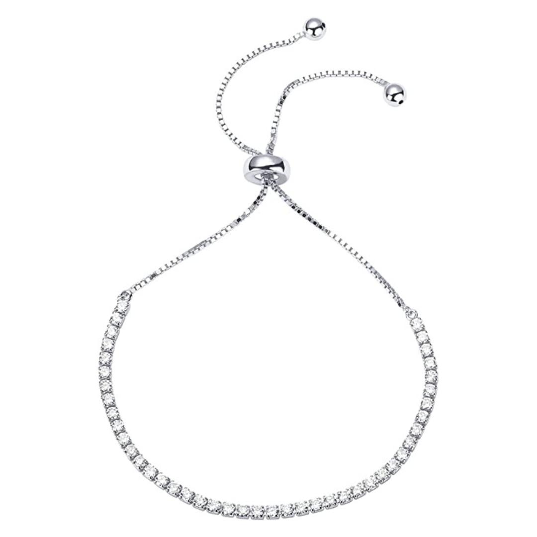 Lab Made CZ Diamond Adjustable Tennis Bracelet