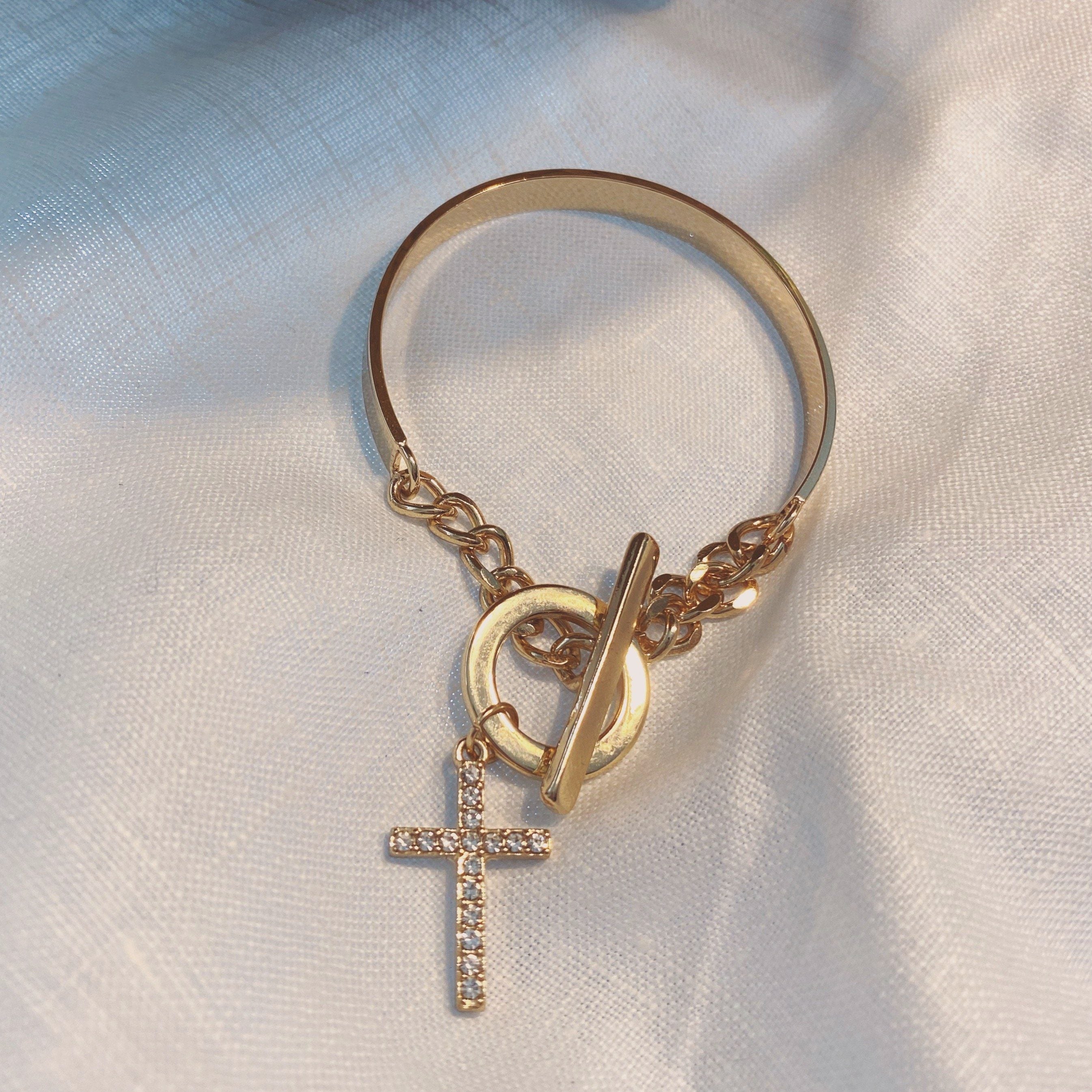 Gold Cross Bracelet Bracelet Marandria